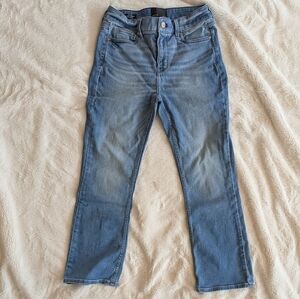 White House Black Market Medium Wash Cropped Bootcut Jeans Size 2 26" Inseam